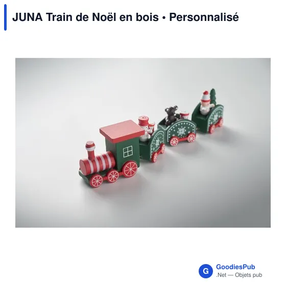 Décoration de Noël personnalisable : JUNA Train en bois avec logo - Image 5