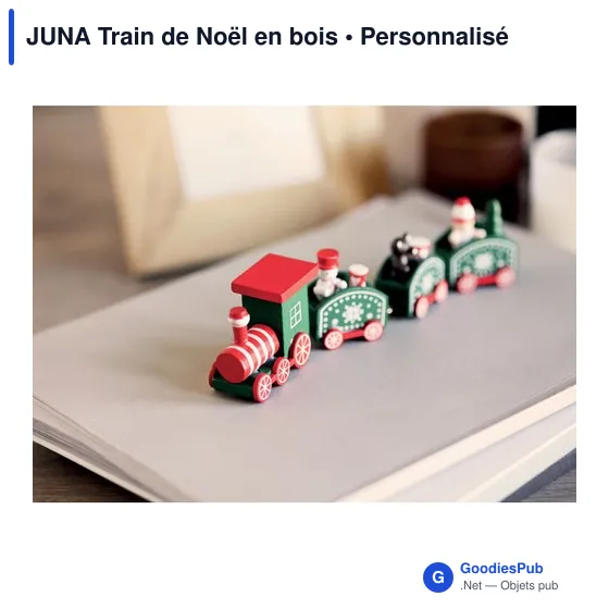 Décoration de Noël personnalisable : JUNA Train en bois avec logo - Image 7