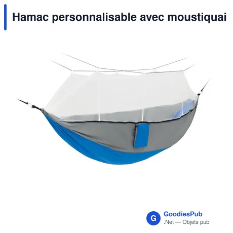 Hamac personnalisable avec moustiquaire pour logo d'entreprise