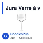 Verre à vin personnalisable Jura 370 ml avec logo - Miniature 1