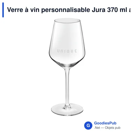 Verre à vin personnalisable Jura 370 ml avec logo