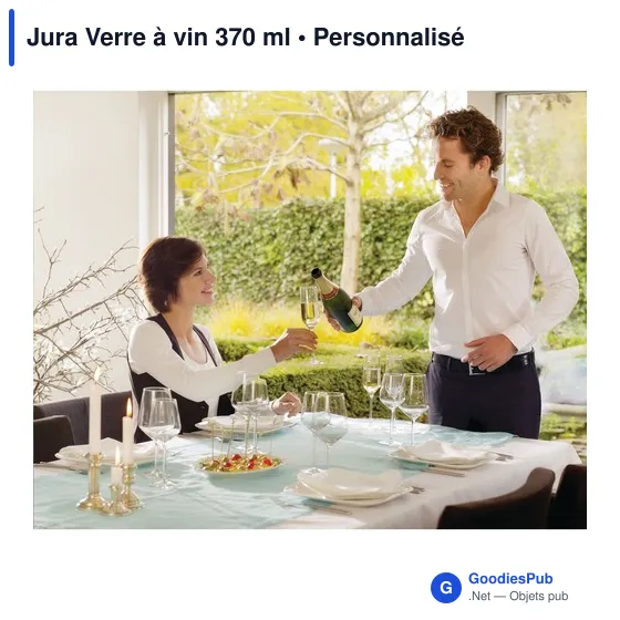 Verre à vin personnalisable Jura 370 ml avec logo - Image 2