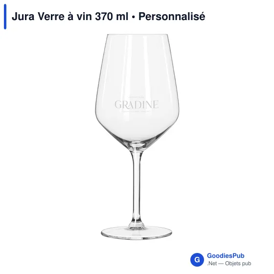 Verre à vin personnalisable Jura 370 ml avec logo - Image 3