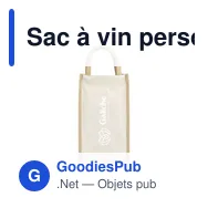 Sac à vin personnalisable en jute pour deux bouteilles - Jute Canvas Doubleavec logo - Miniature 5