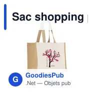 Sac shopping personnalisable Jute Canvas Shopper avec logo - Miniature 3