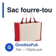 Sac fourre-tout personnalisable en jute et coton coloré avec logo - 42 x 32 cm - Miniature 4