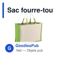 Sac fourre-tout personnalisable en jute et coton coloré avec logo - 42 x 32 cm - Miniature 5
