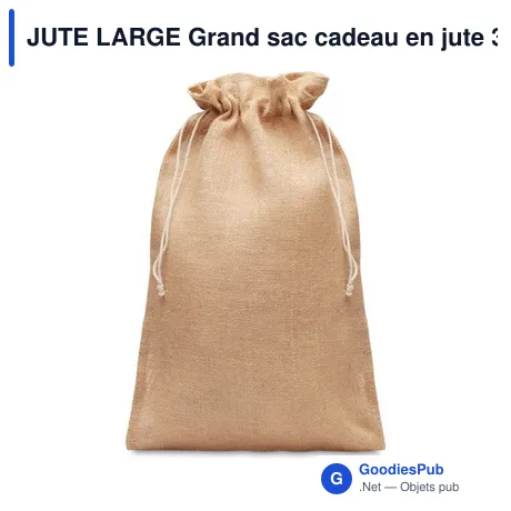 JUTE LARGE Grand sac cadeau en jute 30x47 cm