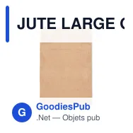 JUTE LARGE Grand sac cadeau en jute 30x47 cm - Miniature 2