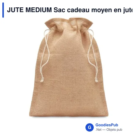 JUTE MEDIUM Sac cadeau moyen en jute