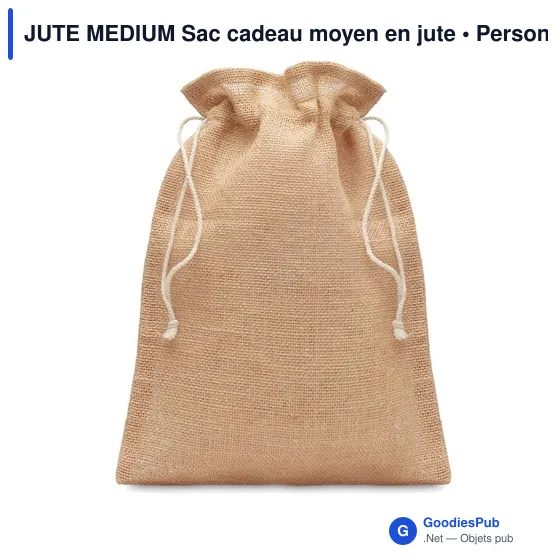 JUTE MEDIUM Sac cadeau moyen en jute - Image 1