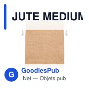 JUTE MEDIUM Sac cadeau moyen en jute - Miniature 2