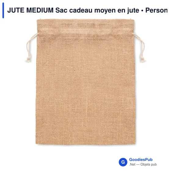 JUTE MEDIUM Sac cadeau moyen en jute - Image 2