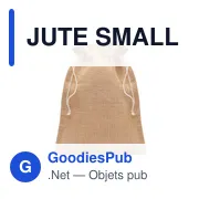 JUTE SMALL Petit sac cadeau en jute - Miniature 1