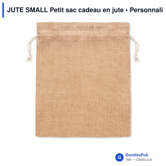JUTE SMALL Petit sac cadeau en jute - Image 2