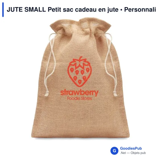 JUTE SMALL Petit sac cadeau en jute - Image 3