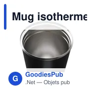 Mug isotherme personnalisable en acier inoxydable recyclé avec logo - Miniature 11