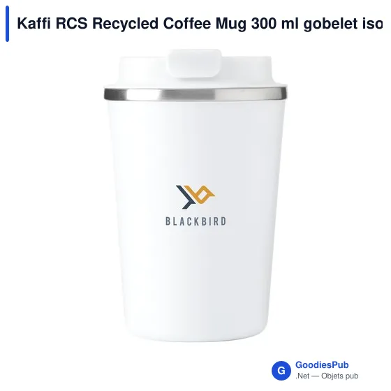 Mug isotherme personnalisable en acier inoxydable recyclé avec logo - Image 7