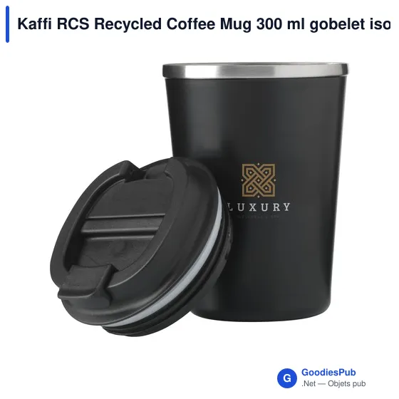 Mug isotherme personnalisable en acier inoxydable recyclé avec logo - Image 8