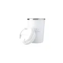 Variante blanc - Mug isotherme personnalisable en acier inoxydable recyclé avec logo