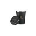 Variante noir - Mug isotherme personnalisable en acier inoxydable recyclé avec logo