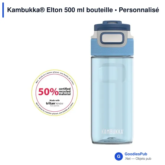 Bouteille d'eau personnalisable Kambukka® Elton 500 ml avec logo - Image 7