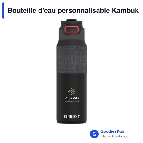 Bouteille d'eau personnalisable Kambukka® Elton 1 L avec logo
