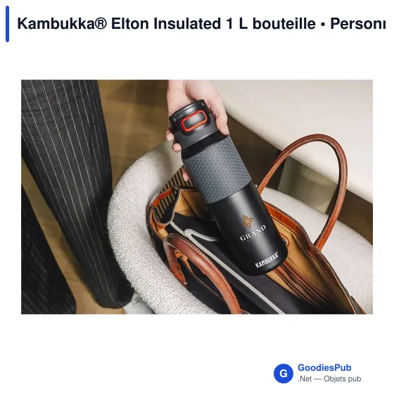 Bouteille d'eau personnalisable Kambukka® Elton 1 L avec logo - Image 6
