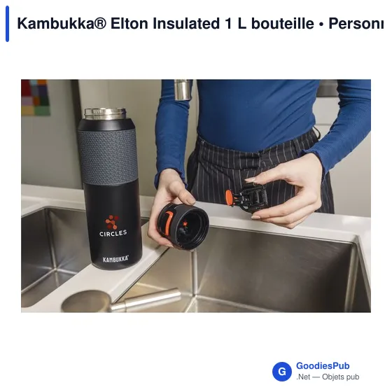 Bouteille d'eau personnalisable Kambukka® Elton 1 L avec logo - Image 7
