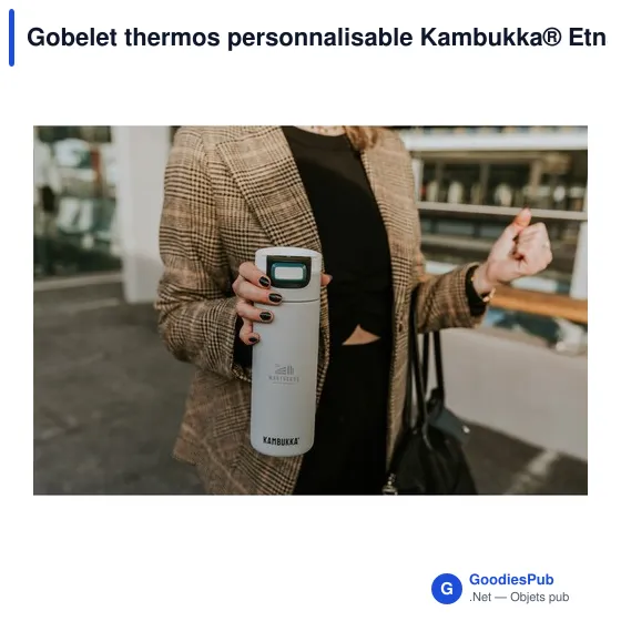 Gobelet thermos personnalisable Kambukka® Etna 500 ml avec logo - Image 4