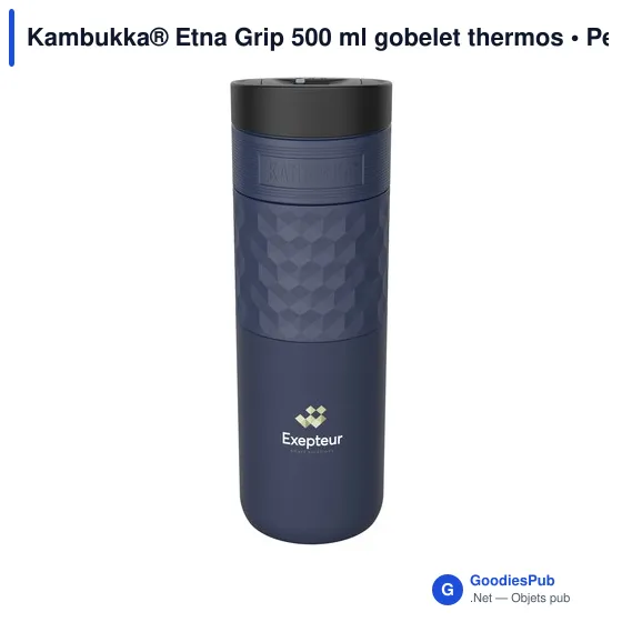Gobelet isotherme personnalisable Kambukka® Etna Grip 500 ml avec logo - Image 1