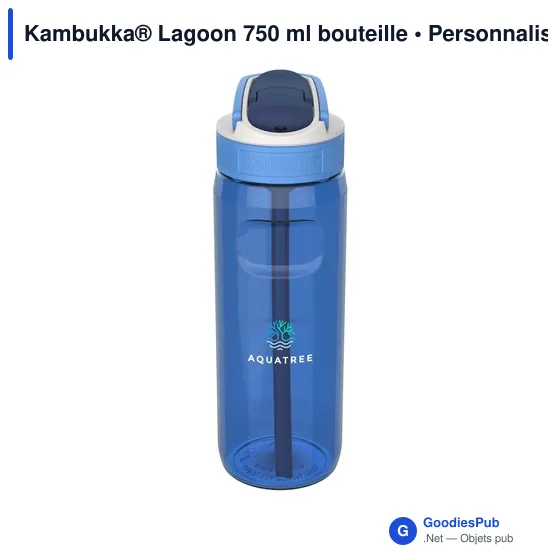 Bouteille d'eau personnalisable Kambukka® Lagoon 750 ml avec logo - Image 4