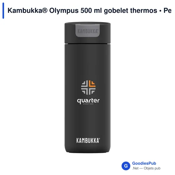 Gobelet thermos personnalisable Kambukka® Olympus 500 ml avec logo - Image 1