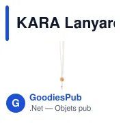 KARA Lanyard en coton - Miniature 3