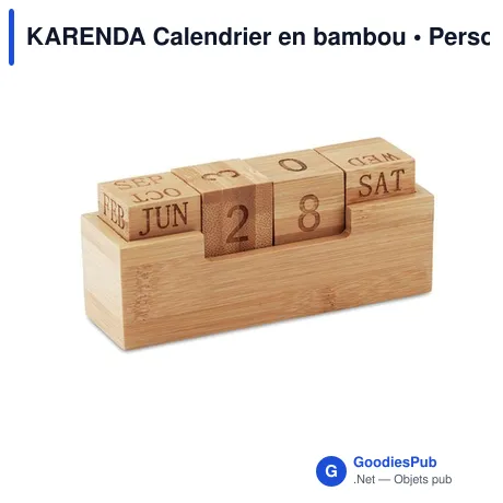 KARENDA Calendrier en bambou