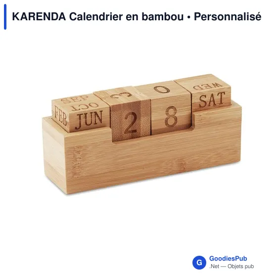 KARENDA Calendrier en bambou - Image 1