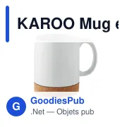 KAROO Mug en céramique liège 280 ml - Miniature 1