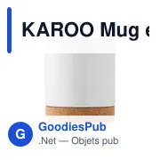 KAROO Mug en céramique liège 280 ml - Miniature 2