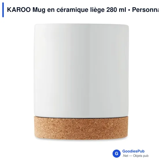 KAROO Mug en céramique liège 280 ml - Image 2