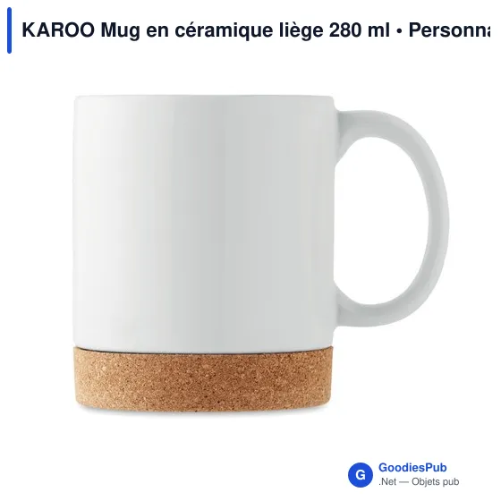 KAROO Mug en céramique liège 280 ml - Image 3