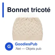 Bonnet tricoté personnalisable avec logo pour entreprises - Miniature 2