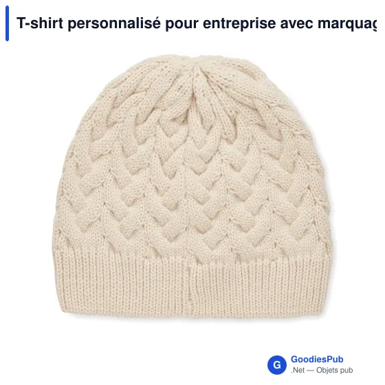 Bonnet tricoté personnalisable avec logo pour entreprises - Image 2