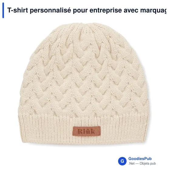 Bonnet tricoté personnalisable avec logo pour entreprises - Image 3