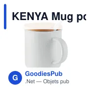 KENYA Mug porcelaine avec cuillère - Miniature 1