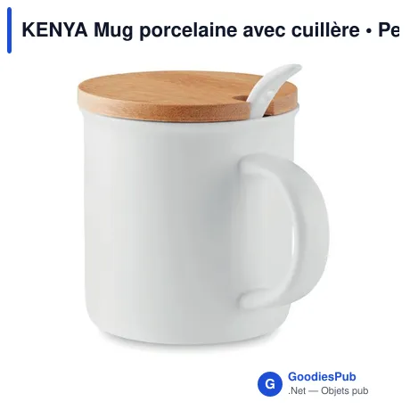 KENYA Mug porcelaine avec cuillère