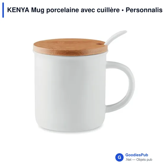 KENYA Mug porcelaine avec cuillère - Image 2