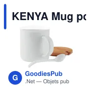 KENYA Mug porcelaine avec cuillère - Miniature 3