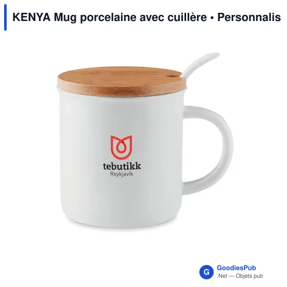 KENYA Mug porcelaine avec cuillère - Image 4