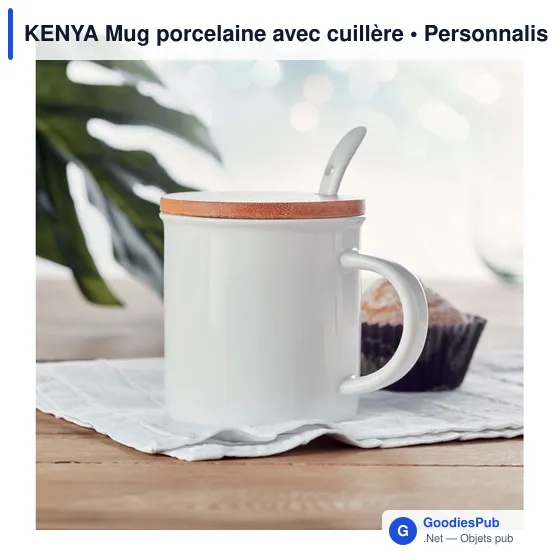 KENYA Mug porcelaine avec cuillère - Image 5
