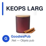 KEOPS LARGE Bougie en cire végétale 280 gr - Miniature 1
